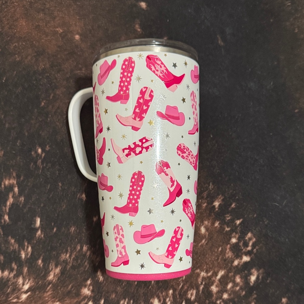 Swig Pink Cowboy Boot Travel Mug